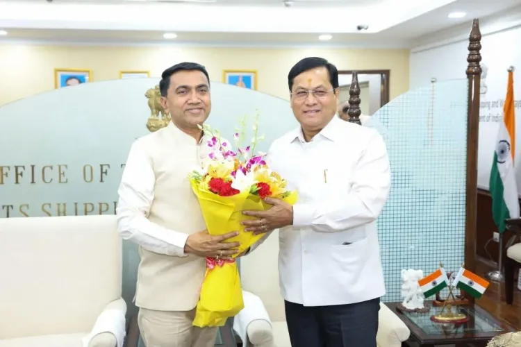 CM Sawant Meets Union Minister Sonowal on Goa Maritime Growth