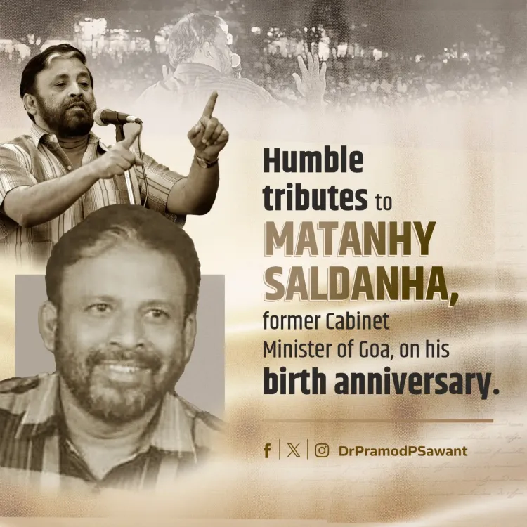 CM Sawant pays tribute to former Goa Minister Matanhy Saldanha