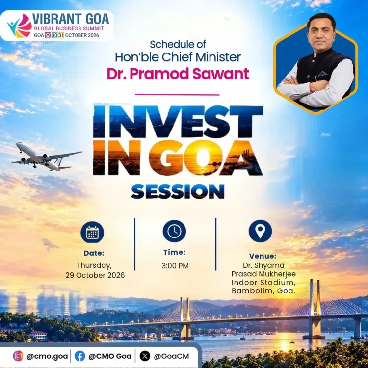 CM Sawant to Lead Invest in Goa Session at Vibrant Goa Summit 2026