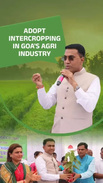 CM Sawant urges Goa farmers to adopt intercropping for self-reliance