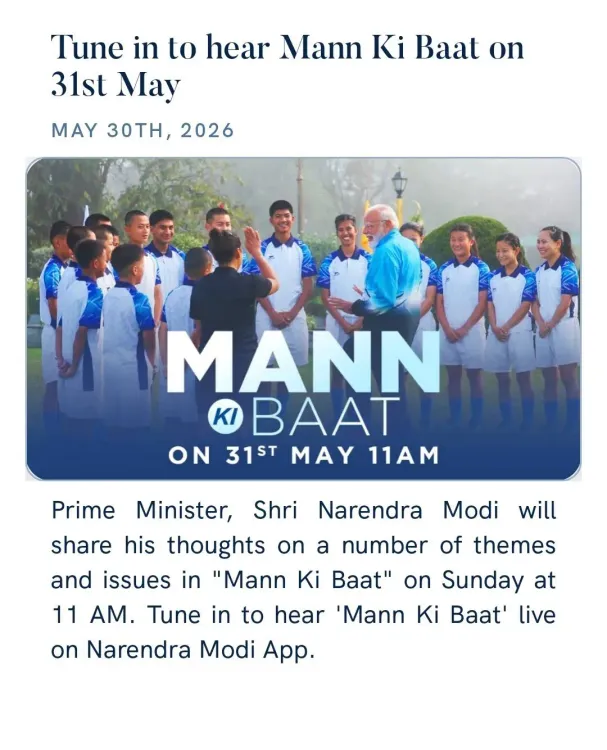 CM Sawant urges Goans to tune in to Mann Ki Baat on May 31