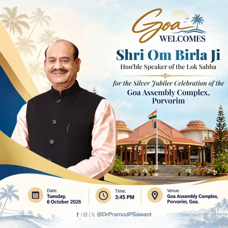 CM Sawant Welcomes Lok Sabha Speaker Om Birla to Goa