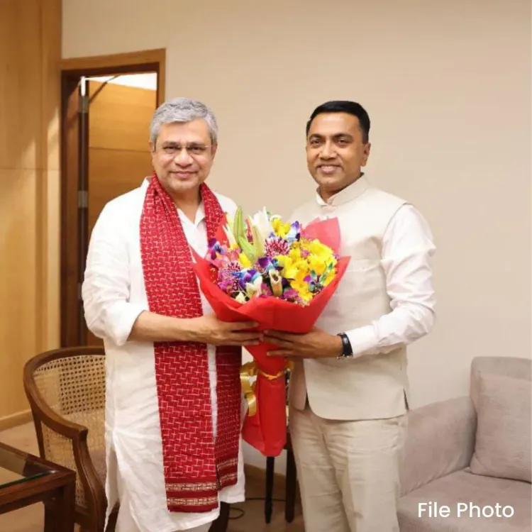 CM Sawant Wishes Union Minister Vaishnaw on Birthday