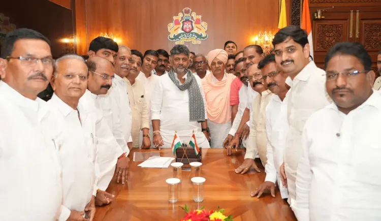 CM Shivakumar Meets Sindagi Sarangamath Delegation at Vidhana Soudha