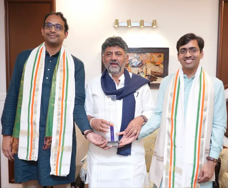CM Shivakumar Meets Skyroot Founders After Vikram-1 Launch