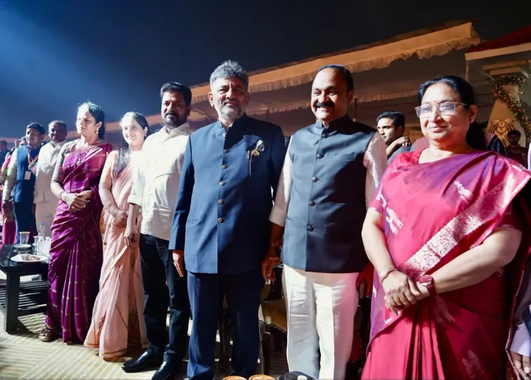 CM Shivakumar Watches Torch Parade & Drone Show at Mysore Dasara