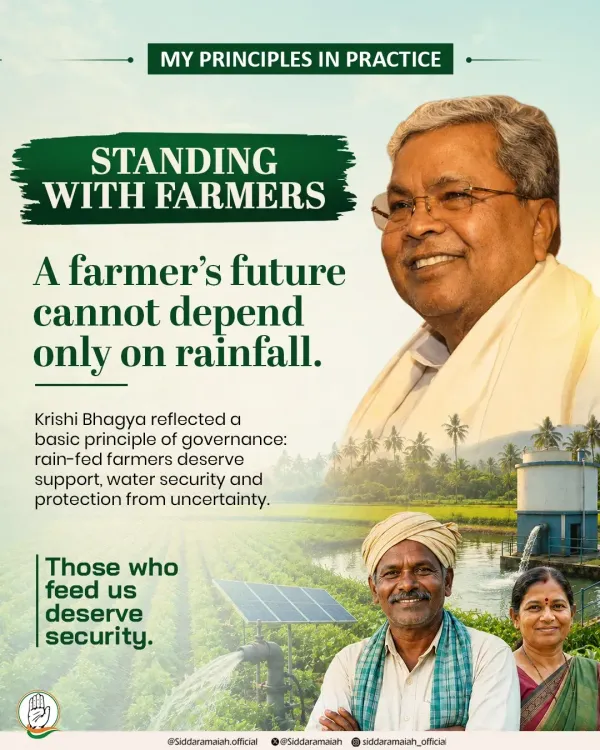 CM Siddaramaiah champions Krishi Bhagya for rain-fed farmers