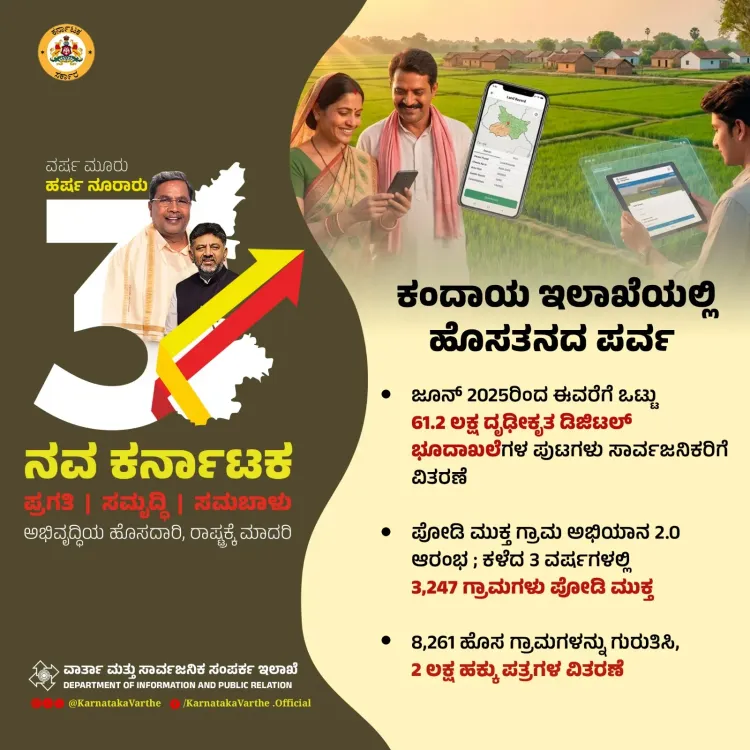 CM Siddaramaiah marks 3 years, highlights land record wins