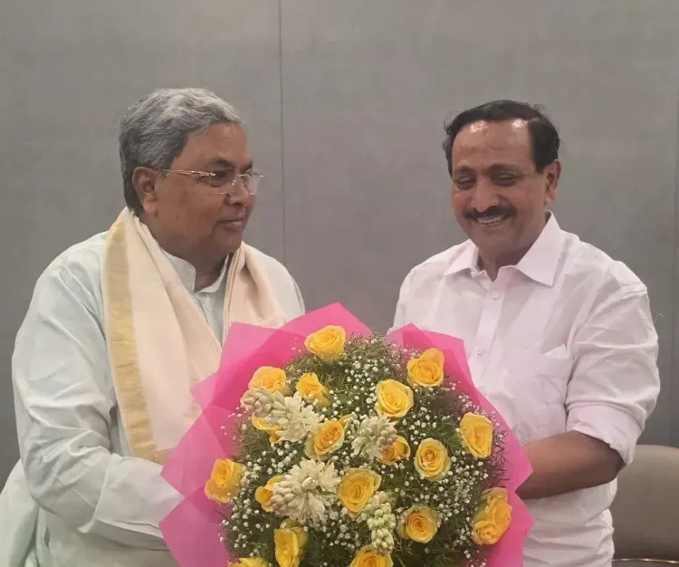 CM Siddaramaiah Meets MP M.K. Raghavan in Cordial Congress Huddle
