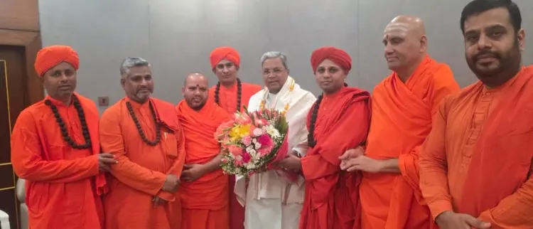 CM Siddaramaiah Meets Mutt Heads in Cordial Talks