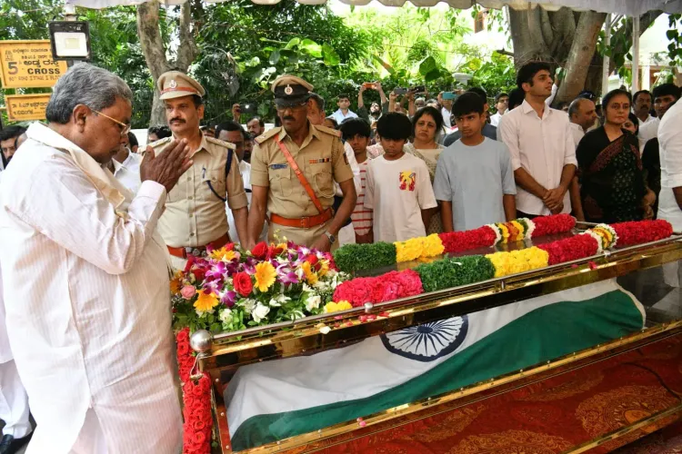 CM Siddaramaiah Pays Last Respects to AICC Secretary Suraj Hegde