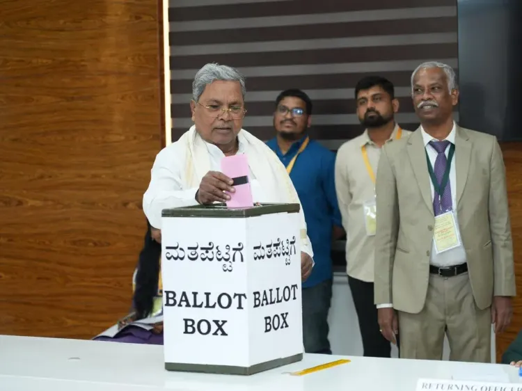 CM Siddaramaiah Votes in Karnataka MLA-to-MLC Election