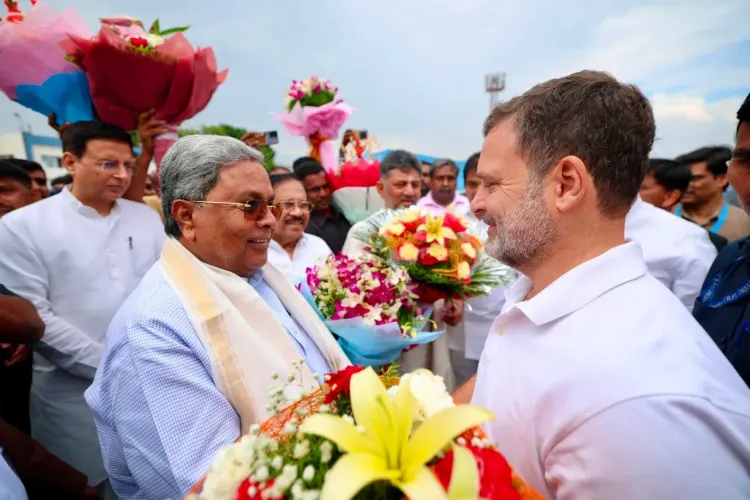 CM Siddaramaiah Welcomes Rahul, Kharge to Bengaluru for Swearing-in