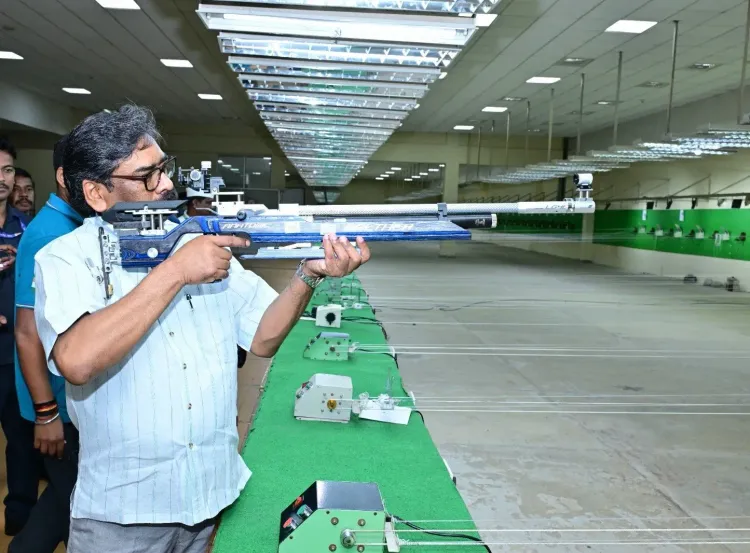 CM Soren Inspects Khelgaon Shooting Range, Directs Sports Infra Reforms