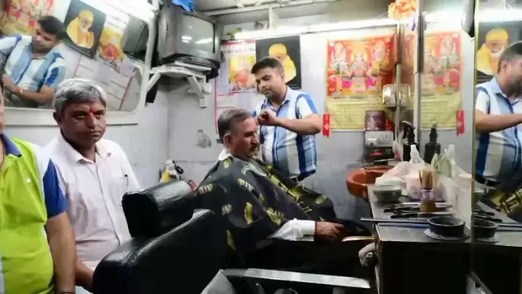 CM Sukhu gets a haircut in Chamba bazaar after Minjar ritual