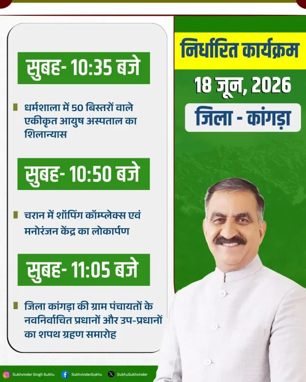 CM Sukhu Lays Foundation of 50-Bed AYUSH Hospital in Dharamshala