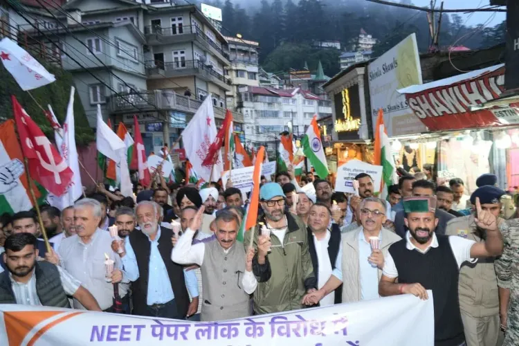 CM Sukhu leads candle march in Shimla over NEET deaths, lathi charge