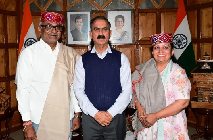 CM Sukhu Meets AICC Secretary Lala Bhai Patel in Shimla