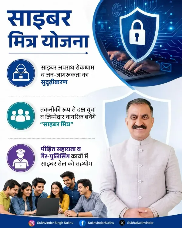 CM Sukhu to Launch 'Cyber Mitra Yojana' in HP Police
