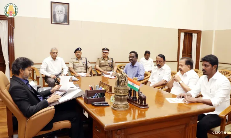 CM Vijay, Kerala Home Minister Chennithala Meet on Drug Smuggling