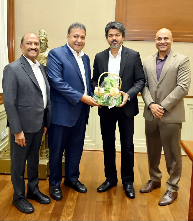 CM Vijay meets GMR Group airport chiefs at Secretariat