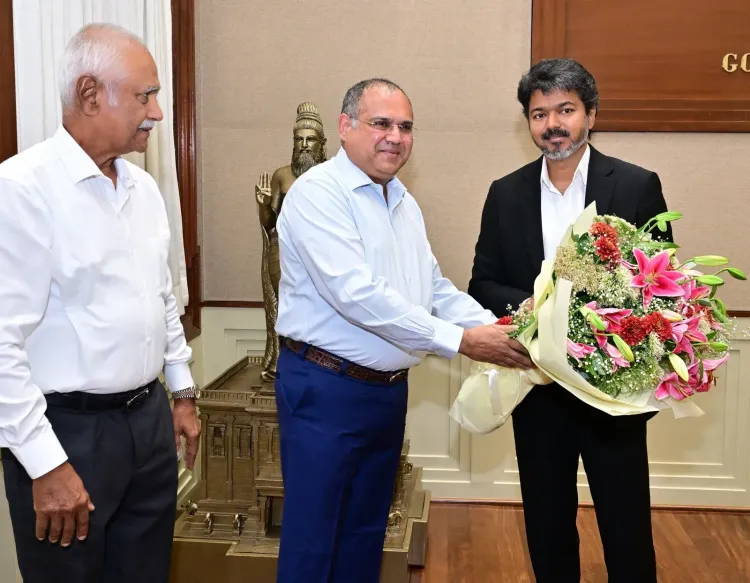 CM Vijay meets LMW chief Sanjay Jayavarthanavelu at Secretariat