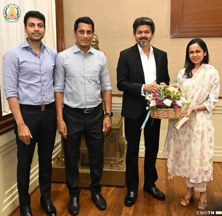 CM Vijay meets Polymer TV leadership at Secretariat