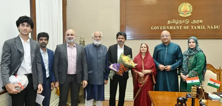 CM Vijay Meets Prince of Arcot at Secretariat