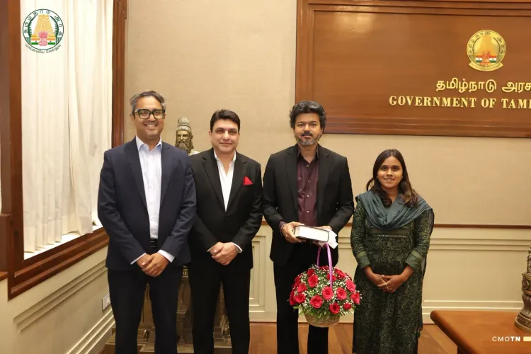 CM Vijay meets Times Network CEO, Times Now editor at Secretariat
