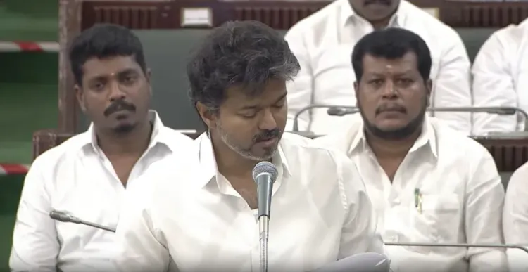 Tamil Nadu CM Vijay moves Assembly resolution to keep Tamil Thai Vazhthu first at state functions