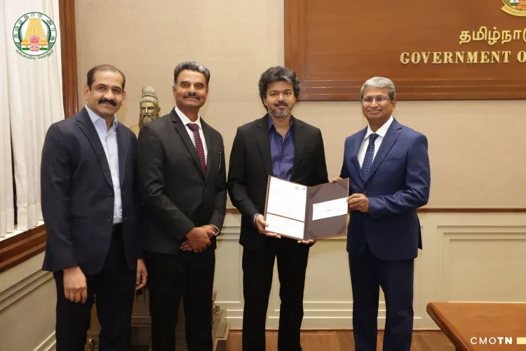 CM Vijay receives Rs 1 crore cheque for Nalam Tamil Nadu scheme