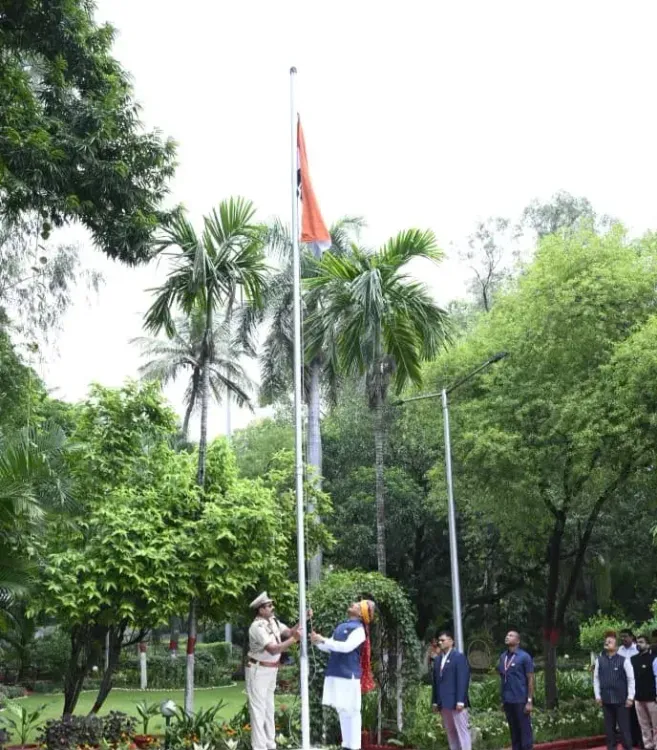 CM Vishnu Deo Sai Hoists Flag on India's 80th Independence Day