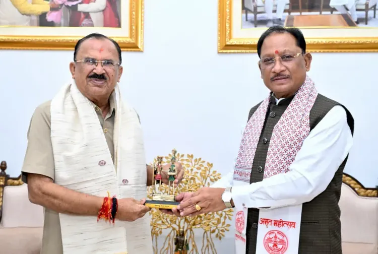 CM Vishnu Deo Sai Meets Rajasthan Speaker Devnani in Raipur