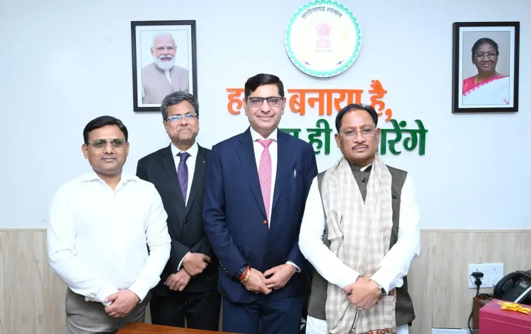 CM Vishnu Deo Sai meets Saroj Hospital vice chairman in Raipur