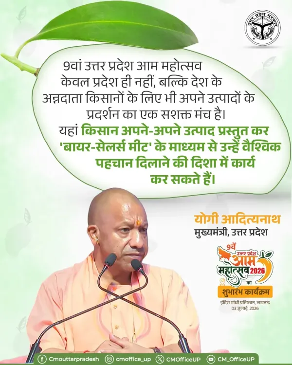 CM Yogi Backs UP Aam Mahotsav as Global Stage for Farmers