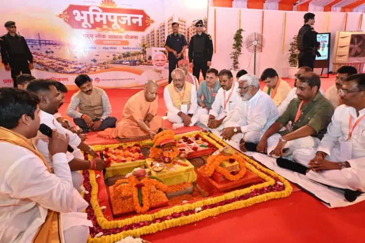 CM Yogi breaks ground on 602 homes on mafia-reclaimed land in Prayagraj