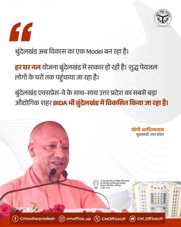 CM Yogi: Bundelkhand Rising as UP's Development Model