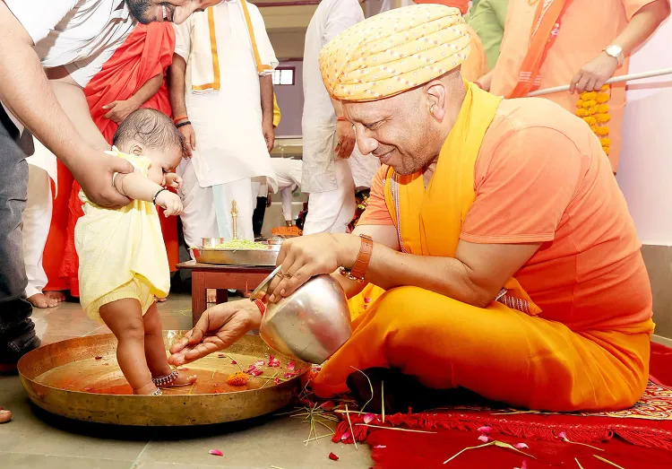 How Did CM Yogi Celebrate ‘Matri Shakti’ with Kanya Pujan of 9 Girls?