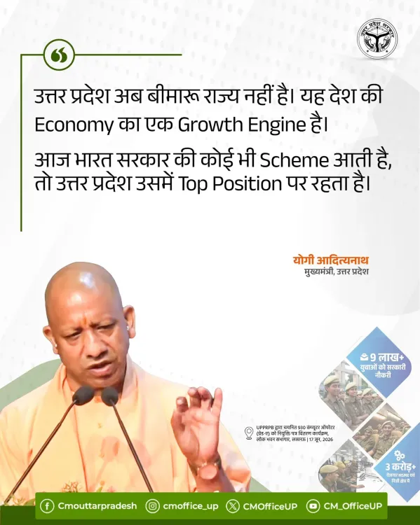 CM Yogi declares UP a growth engine, not BIMARU state