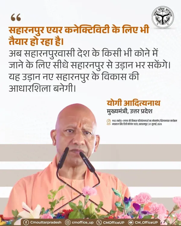 CM Yogi Flags Air Connectivity Push for Saharanpur