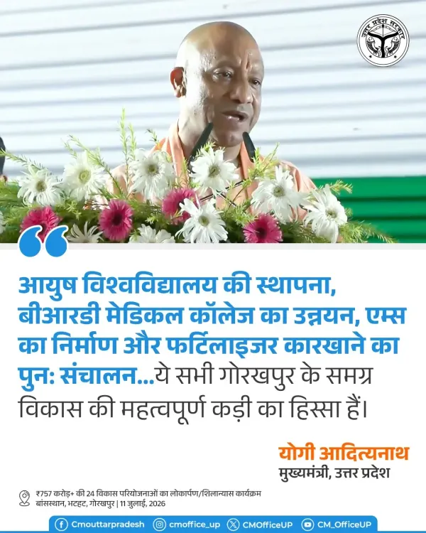 CM Yogi Flags Gorakhpur's Health and Industry Push