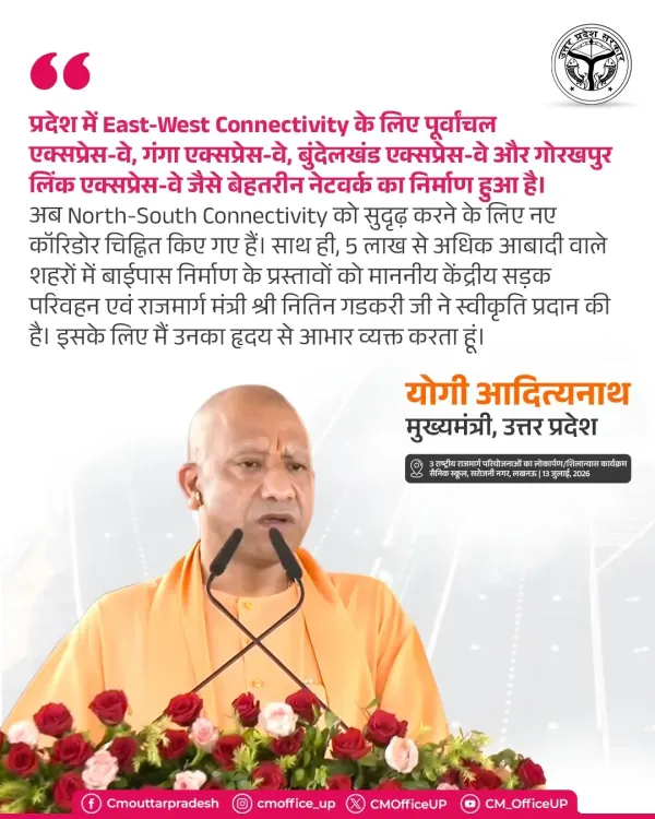 CM Yogi Flags New N-S Corridors, Bypass Nod for UP Cities