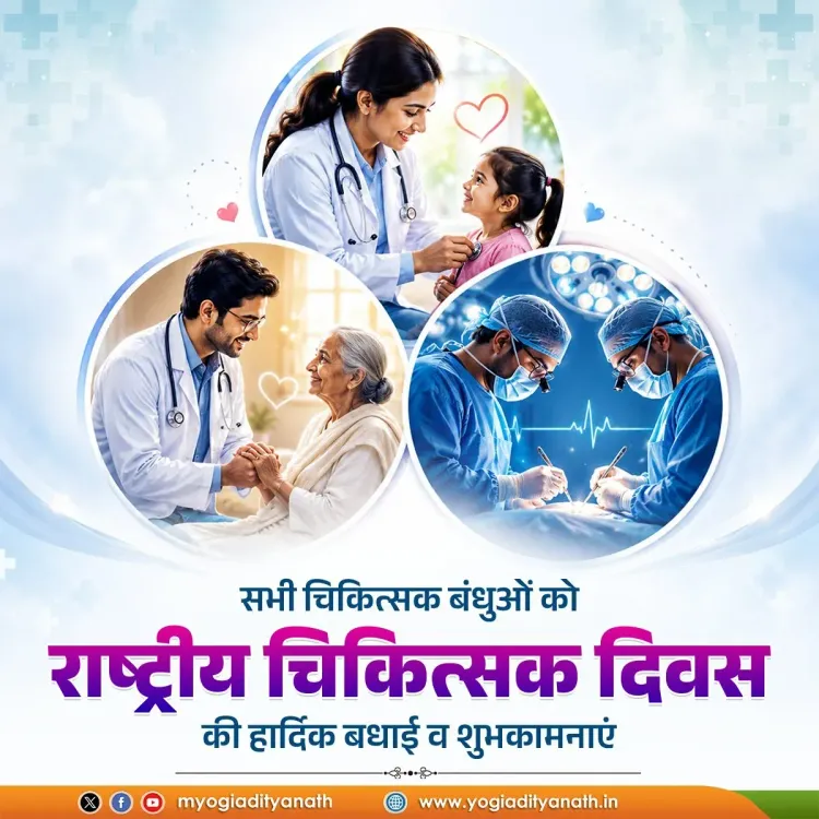 CM Yogi Greets Doctors on National Doctors' Day