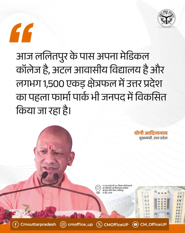 CM Yogi Highlights Lalitpur's Medical College, Pharma Park Push