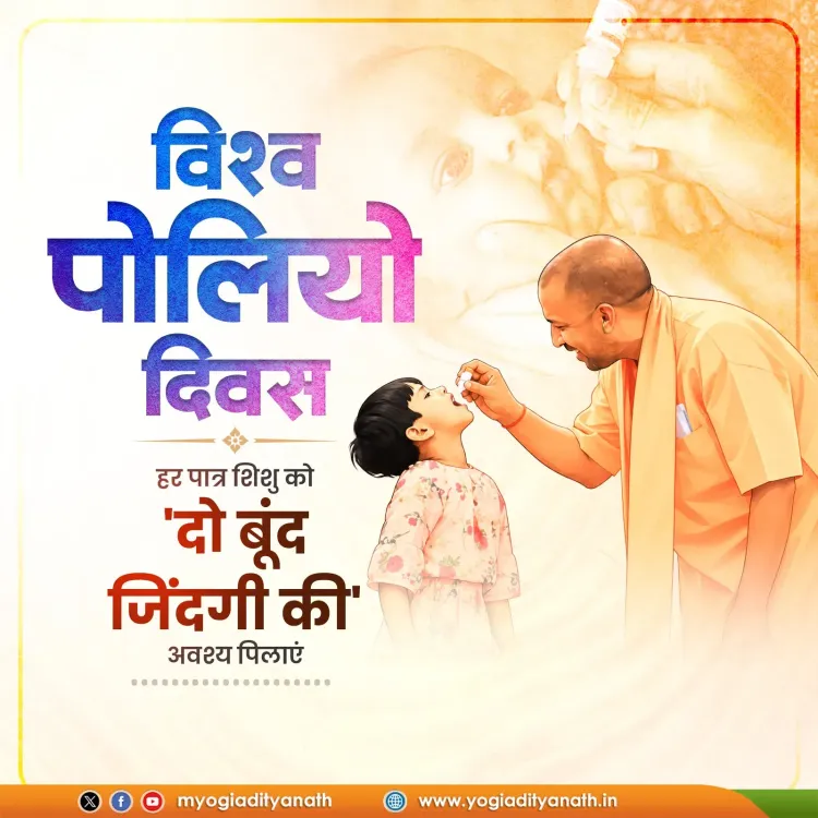 CM Yogi Marks World Polio Day, Urges Two Drops for Every Child