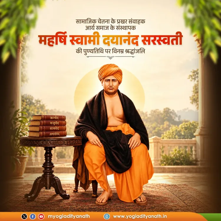 CM Yogi pays tribute to Arya Samaj founder Dayanand Saraswati