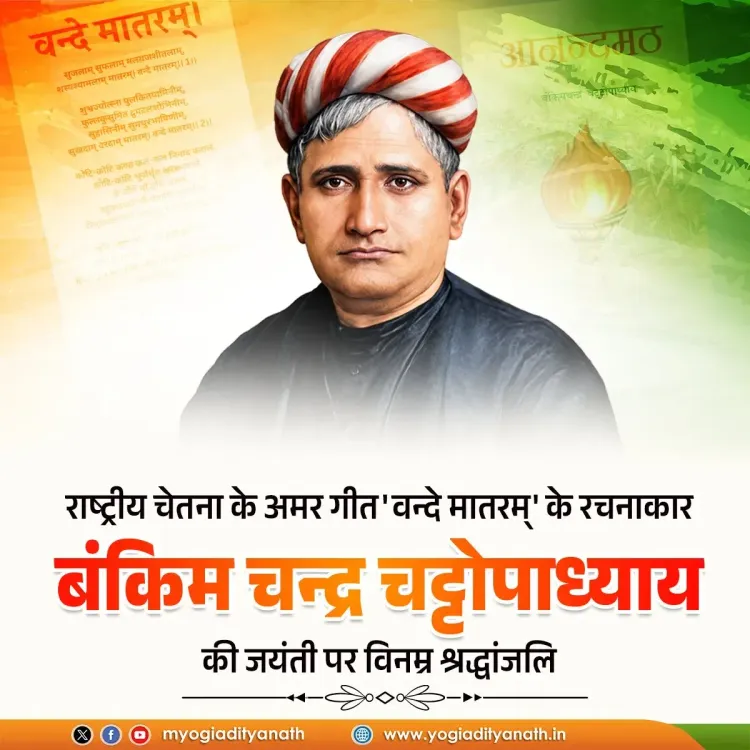 CM Yogi Pays Tribute to Bankim Chandra on Birth Anniversary