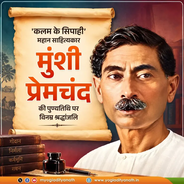 CM Yogi pays tribute to Munshi Premchand on death anniversary