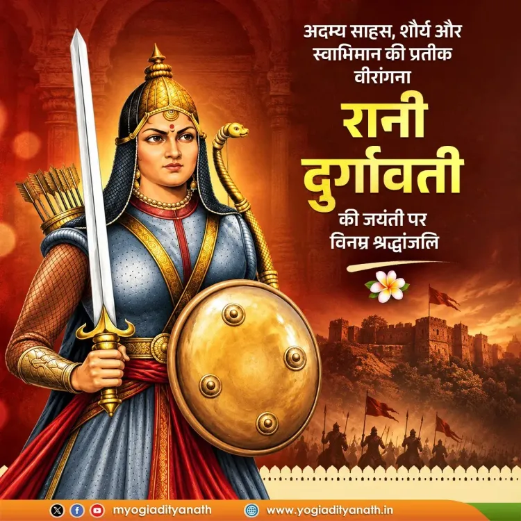 CM Yogi pays tribute to Rani Durgavati on her birth anniversary