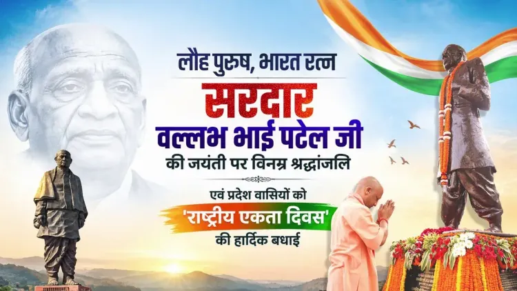 CM Yogi Pays Tribute to Sardar Patel on National Unity Day